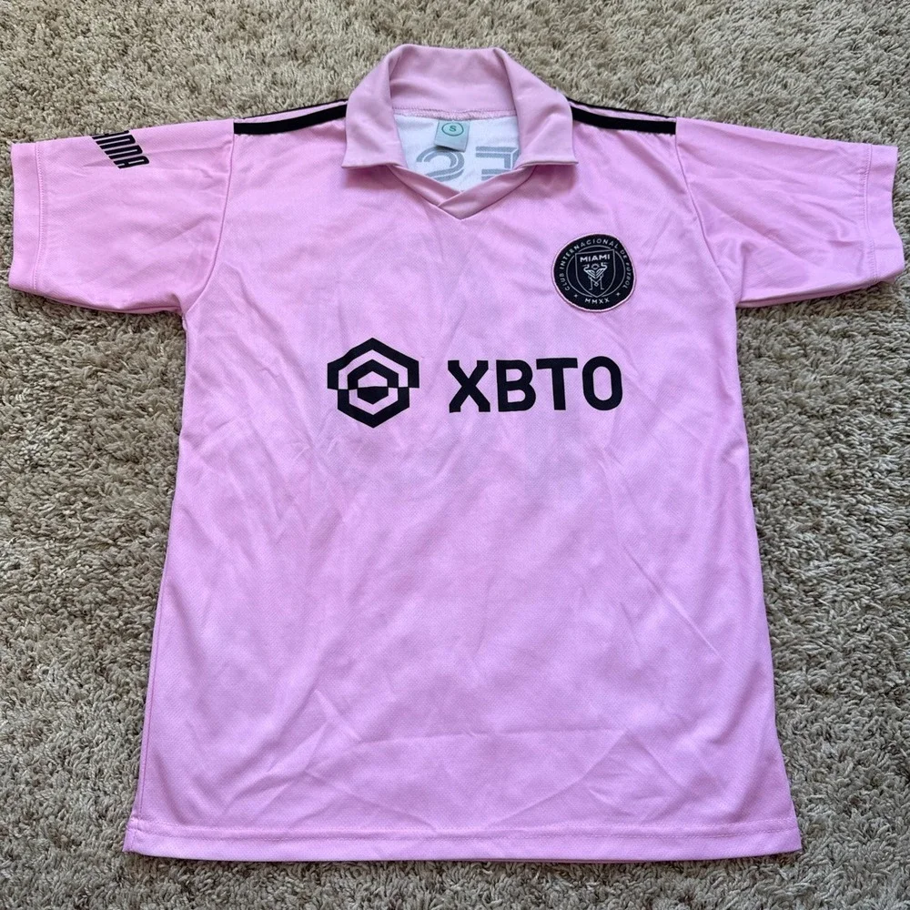 Inter Miami CF Messi 10 Soccer Jersey Pink MLS Short Sleeve Shirt Size S